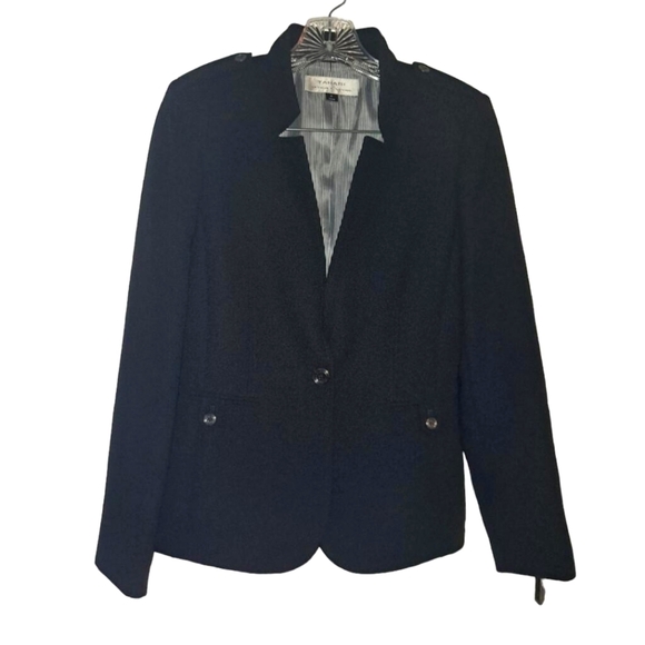 Tahari Jackets & Blazers - TAHARI Arthur S Levine Black Professional Button Front Suit Jacket Size 4